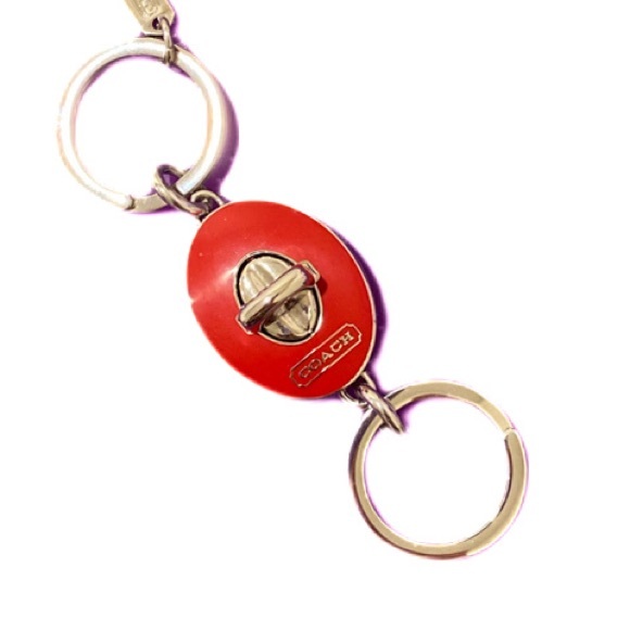 New Coach Keychain oval valet 2 in 1